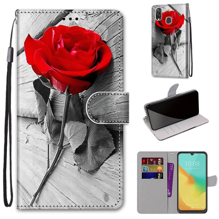 Coloured Drawing Cross Texture Horizontal Flip PU Leather Case with Holder & Card Slots & Wallet & Lanyard, Series 1