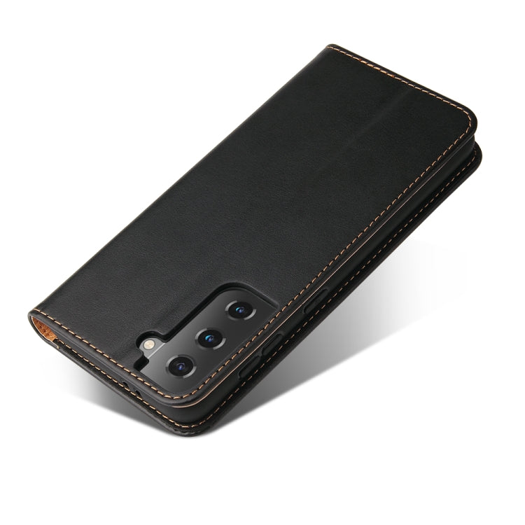 Fierre Shann PU Genuine Leather Texture Horizontal Flip Leather Case with Holder & Card Slots & Wallet, For Samsung Galaxy S21 5G, For Samsung Galaxy S21+ 5G, For Samsung Galaxy S21 Ultra 5G