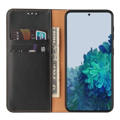 Fierre Shann PU Genuine Leather Texture Horizontal Flip Leather Case with Holder & Card Slots & Wallet