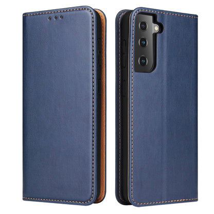 Fierre Shann PU Genuine Leather Texture Horizontal Flip Leather Case with Holder & Card Slots & Wallet, For Samsung Galaxy S21 5G, For Samsung Galaxy S21+ 5G, For Samsung Galaxy S21 Ultra 5G