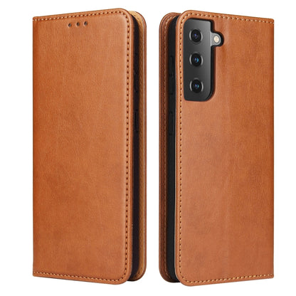 Fierre Shann PU Genuine Leather Texture Horizontal Flip Leather Case with Holder & Card Slots & Wallet, For Samsung Galaxy S21 5G, For Samsung Galaxy S21+ 5G, For Samsung Galaxy S21 Ultra 5G