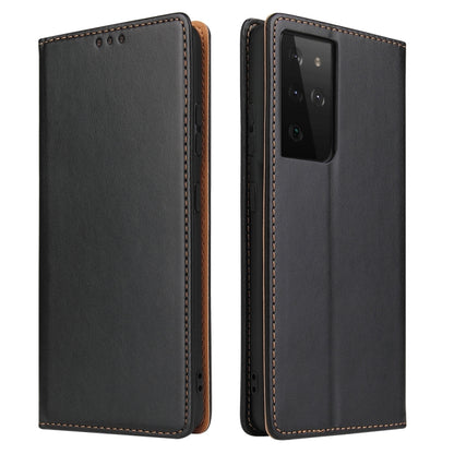 Fierre Shann PU Genuine Leather Texture Horizontal Flip Leather Case with Holder & Card Slots & Wallet, For Samsung Galaxy S21 5G, For Samsung Galaxy S21+ 5G, For Samsung Galaxy S21 Ultra 5G