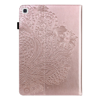 Peacock Embossed Pattern TPU + PU Horizontal Flip Leather Case with Holder & Card Slots & Wallet, For Samsung Galaxy Tab A7 T500, For Samsung Galaxy Tab S6 Lite P610, For Samsung Galaxy Tab A 8.0 (2019) T290, For Samsung Galaxy Tab A 10.1 (2019) T510