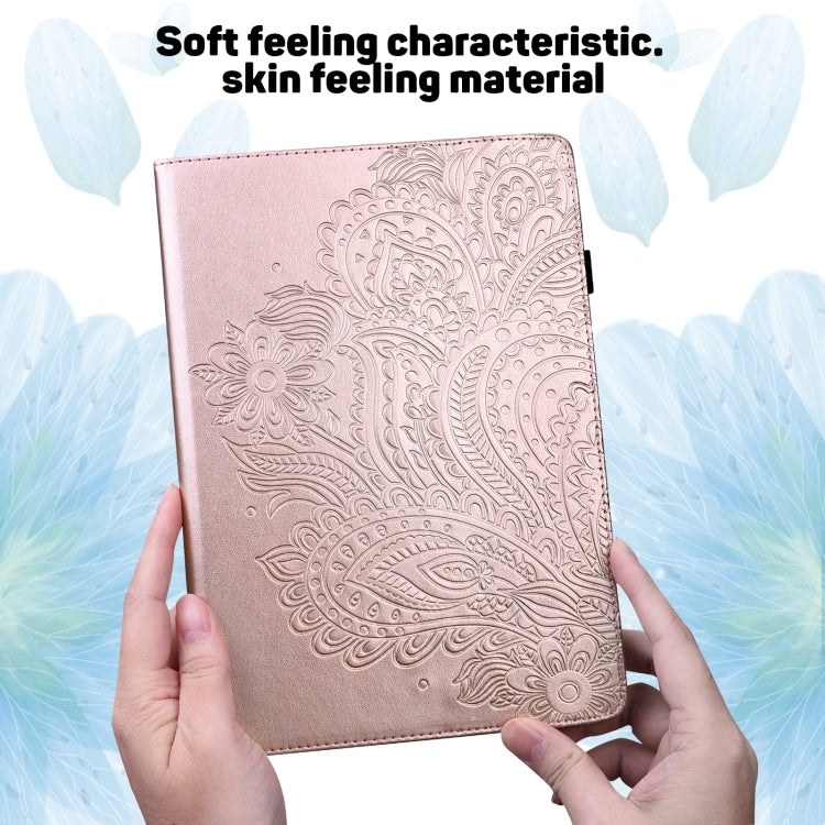 Peacock Embossed Pattern TPU + PU Horizontal Flip Leather Case with Holder & Card Slots & Wallet, For Samsung Galaxy Tab A7 T500, For Samsung Galaxy Tab S6 Lite P610, For Samsung Galaxy Tab A 8.0 (2019) T290, For Samsung Galaxy Tab A 10.1 (2019) T510
