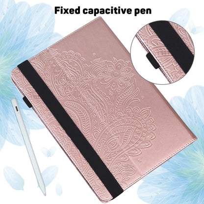 Peacock Embossed Pattern TPU + PU Horizontal Flip Leather Case with Holder & Card Slots & Wallet, For Samsung Galaxy Tab A7 T500, For Samsung Galaxy Tab S6 Lite P610, For Samsung Galaxy Tab A 8.0 (2019) T290, For Samsung Galaxy Tab A 10.1 (2019) T510
