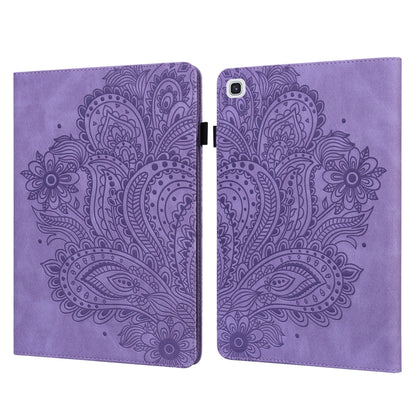 Peacock Embossed Pattern TPU + PU Horizontal Flip Leather Case with Holder & Card Slots & Wallet, For Samsung Galaxy Tab A7 T500, For Samsung Galaxy Tab S6 Lite P610, For Samsung Galaxy Tab A 8.0 (2019) T290, For Samsung Galaxy Tab A 10.1 (2019) T510