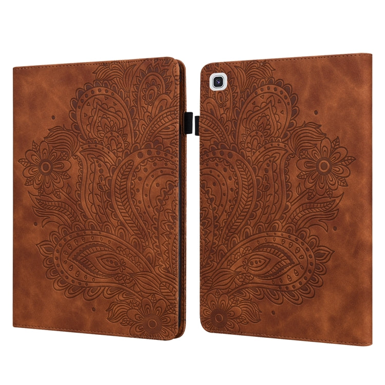 Peacock Embossed Pattern TPU + PU Horizontal Flip Leather Case with Holder & Card Slots & Wallet, For Samsung Galaxy Tab A7 T500, For Samsung Galaxy Tab S6 Lite P610, For Samsung Galaxy Tab A 8.0 (2019) T290, For Samsung Galaxy Tab A 10.1 (2019) T510