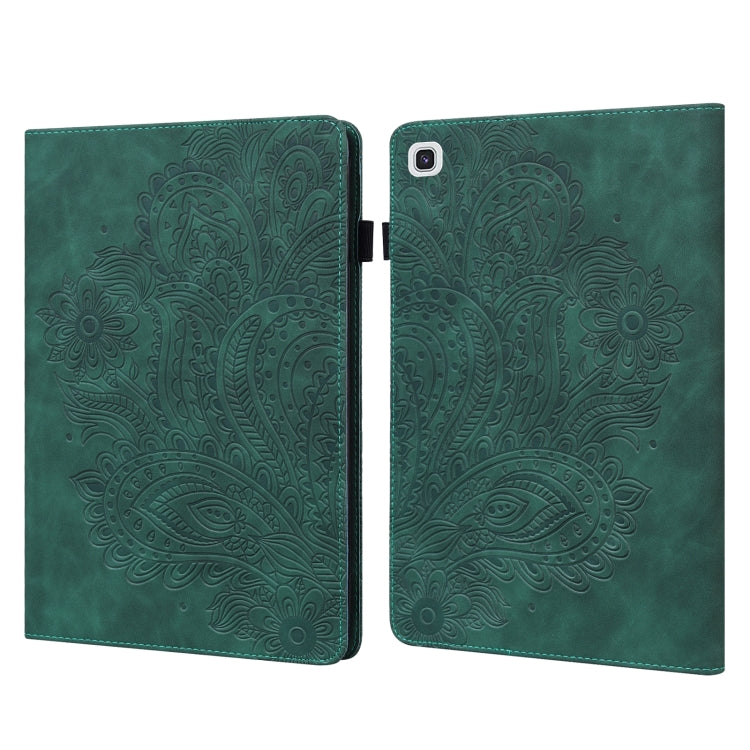 Peacock Embossed Pattern TPU + PU Horizontal Flip Leather Case with Holder & Card Slots & Wallet, For Samsung Galaxy Tab A7 T500, For Samsung Galaxy Tab S6 Lite P610, For Samsung Galaxy Tab A 8.0 (2019) T290, For Samsung Galaxy Tab A 10.1 (2019) T510