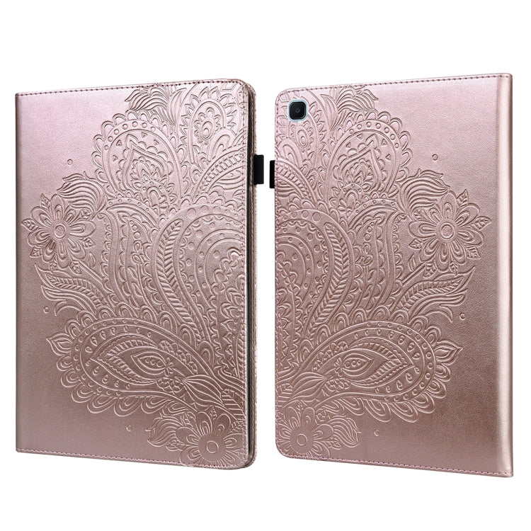 Peacock Embossed Pattern TPU + PU Horizontal Flip Leather Case with Holder & Card Slots & Wallet, For Samsung Galaxy Tab A7 T500, For Samsung Galaxy Tab S6 Lite P610, For Samsung Galaxy Tab A 8.0 (2019) T290, For Samsung Galaxy Tab A 10.1 (2019) T510