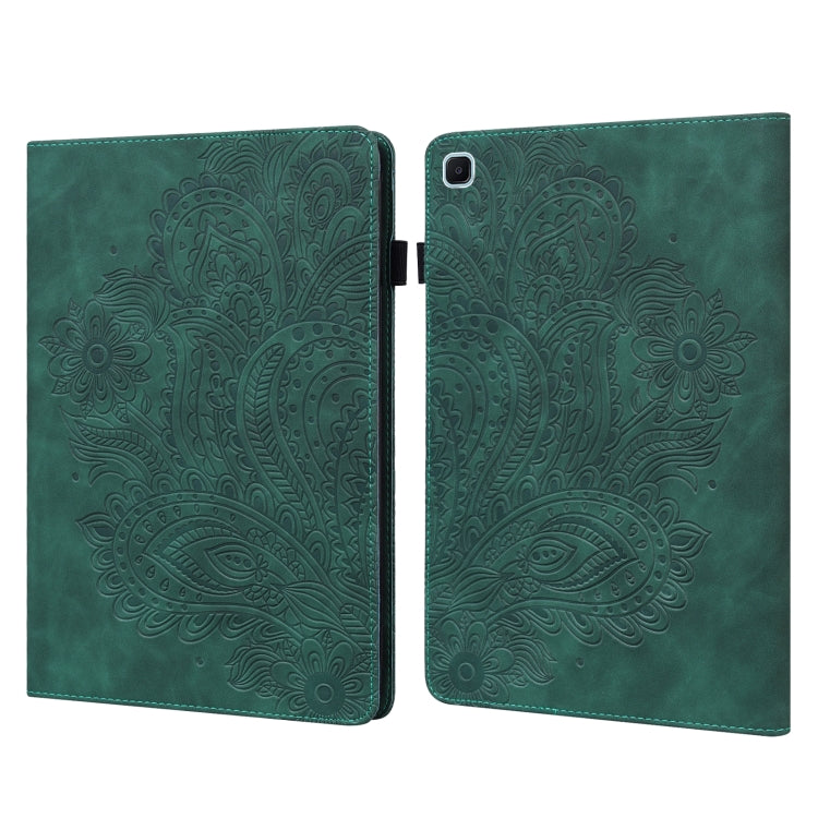 Peacock Embossed Pattern TPU + PU Horizontal Flip Leather Case with Holder & Card Slots & Wallet, For Samsung Galaxy Tab A7 T500, For Samsung Galaxy Tab S6 Lite P610, For Samsung Galaxy Tab A 8.0 (2019) T290, For Samsung Galaxy Tab A 10.1 (2019) T510
