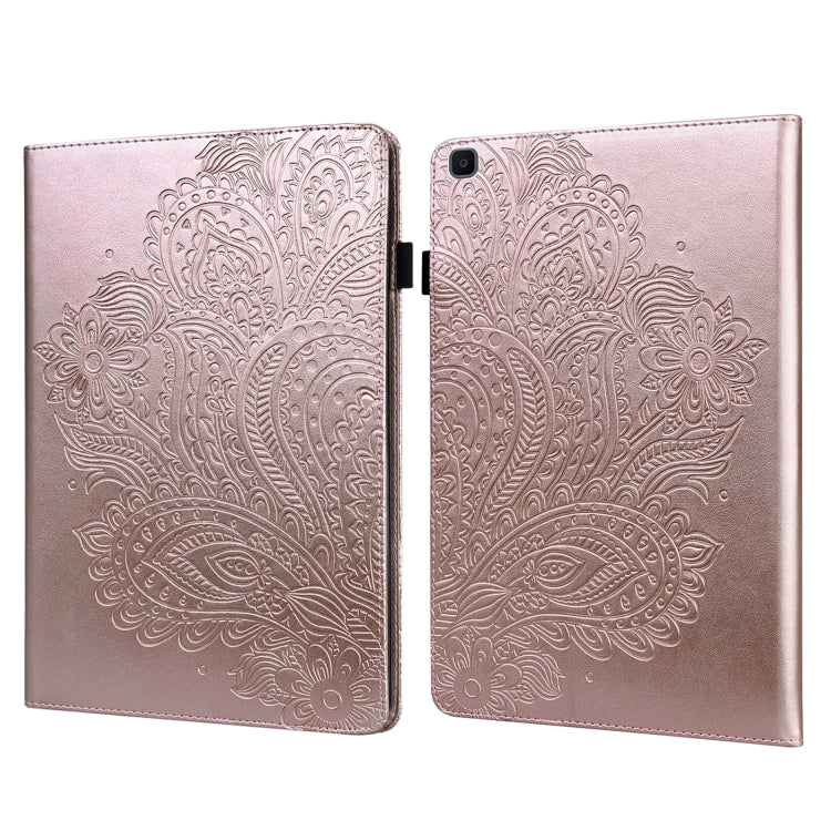 Peacock Embossed Pattern TPU + PU Horizontal Flip Leather Case with Holder & Card Slots & Wallet, For Samsung Galaxy Tab A7 T500, For Samsung Galaxy Tab S6 Lite P610, For Samsung Galaxy Tab A 8.0 (2019) T290, For Samsung Galaxy Tab A 10.1 (2019) T510