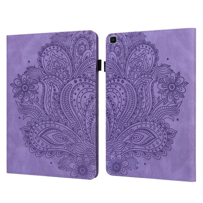 Peacock Embossed Pattern TPU + PU Horizontal Flip Leather Case with Holder & Card Slots & Wallet, For Samsung Galaxy Tab A7 T500, For Samsung Galaxy Tab S6 Lite P610, For Samsung Galaxy Tab A 8.0 (2019) T290, For Samsung Galaxy Tab A 10.1 (2019) T510