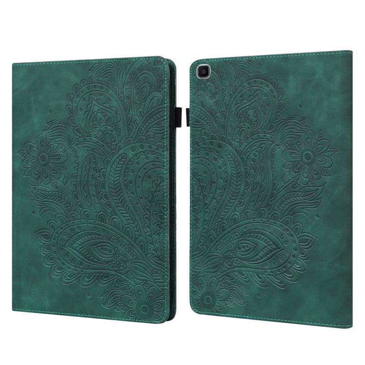 Peacock Embossed Pattern TPU + PU Horizontal Flip Leather Case with Holder & Card Slots & Wallet, For Samsung Galaxy Tab A7 T500, For Samsung Galaxy Tab S6 Lite P610, For Samsung Galaxy Tab A 8.0 (2019) T290, For Samsung Galaxy Tab A 10.1 (2019) T510
