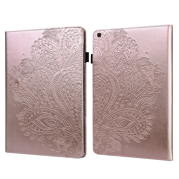 Peacock Embossed Pattern TPU + PU Horizontal Flip Leather Case with Holder & Card Slots & Wallet, For Samsung Galaxy Tab A7 T500, For Samsung Galaxy Tab S6 Lite P610, For Samsung Galaxy Tab A 8.0 (2019) T290, For Samsung Galaxy Tab A 10.1 (2019) T510