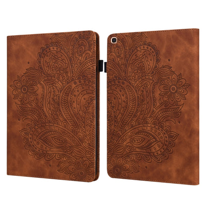 Peacock Embossed Pattern TPU + PU Horizontal Flip Leather Case with Holder & Card Slots & Wallet, For Samsung Galaxy Tab A7 T500, For Samsung Galaxy Tab S6 Lite P610, For Samsung Galaxy Tab A 8.0 (2019) T290, For Samsung Galaxy Tab A 10.1 (2019) T510