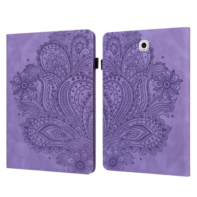 Peacock Embossed Pattern TPU + PU Horizontal Flip Leather Case with Holder & Card Slots & Wallet, For Samsung Galaxy Tab A 10.1 (2016) T580, For Samsung Galaxy Tab S2 9.7 T815, For Samsung Galaxy Tab S8 / Galaxy Tab S7 T875
