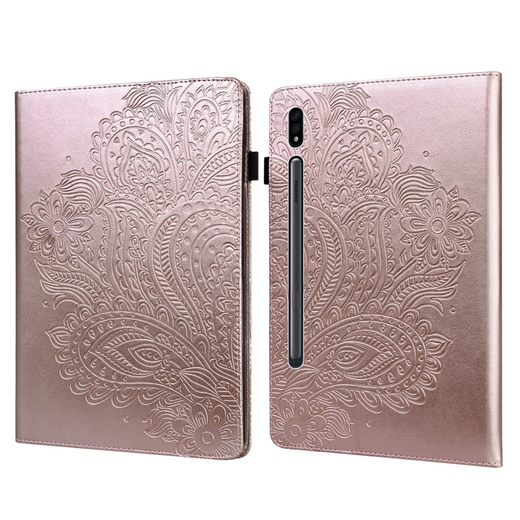 Peacock Embossed Pattern TPU + PU Horizontal Flip Leather Case with Holder & Card Slots & Wallet, For Samsung Galaxy Tab A 10.1 (2016) T580, For Samsung Galaxy Tab S2 9.7 T815, For Samsung Galaxy Tab S8 / Galaxy Tab S7 T875