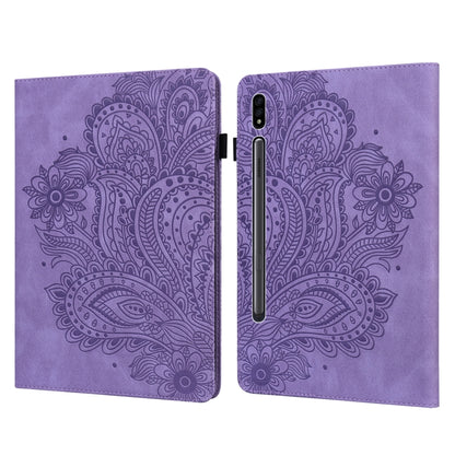 Peacock Embossed Pattern TPU + PU Horizontal Flip Leather Case with Holder & Card Slots & Wallet, For Samsung Galaxy Tab A 10.1 (2016) T580, For Samsung Galaxy Tab S2 9.7 T815, For Samsung Galaxy Tab S8 / Galaxy Tab S7 T875