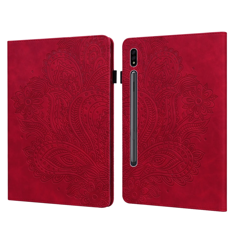 Peacock Embossed Pattern TPU + PU Horizontal Flip Leather Case with Holder & Card Slots & Wallet, For Samsung Galaxy Tab A 10.1 (2016) T580, For Samsung Galaxy Tab S2 9.7 T815, For Samsung Galaxy Tab S8 / Galaxy Tab S7 T875