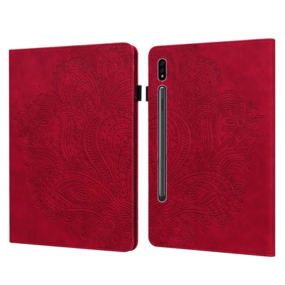 Peacock Embossed Pattern TPU + PU Horizontal Flip Leather Case with Holder & Card Slots & Wallet, For Samsung Galaxy Tab A 10.1 (2016) T580, For Samsung Galaxy Tab S2 9.7 T815, For Samsung Galaxy Tab S8 / Galaxy Tab S7 T875