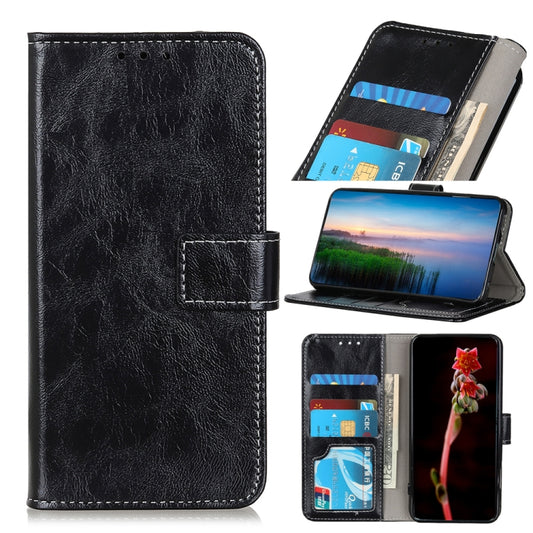 Retro Crazy Horse Texture Horizontal Flip Leather Case for OnePlus 6T , with Holder & Card Slots & Wallet & Photo Frame