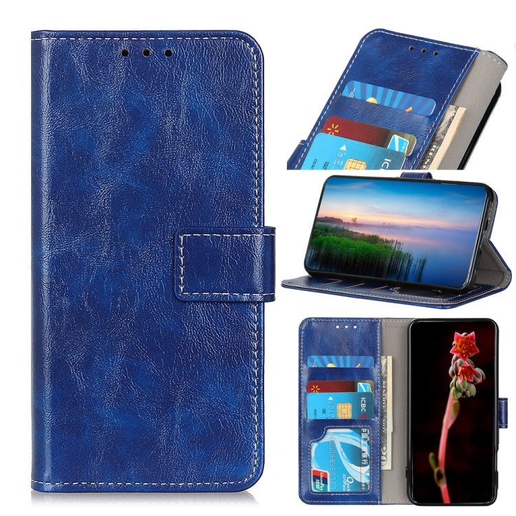 Retro Crazy Horse Texture Horizontal Flip Leather Case for OnePlus 6T , with Holder & Card Slots & Wallet & Photo Frame