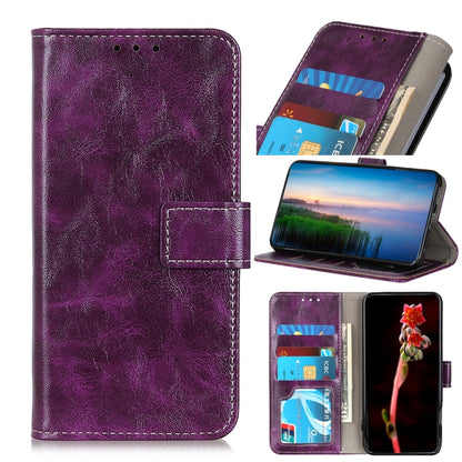 Retro Crazy Horse Texture Horizontal Flip Leather Case for OnePlus 6T , with Holder & Card Slots & Wallet & Photo Frame