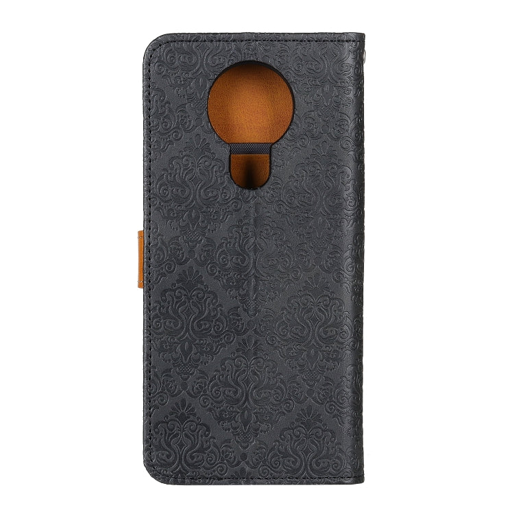 European Floral Embossed Copper Buckle Horizontal Flip PU Leather Case with Holder & Card Slots & Wallet & Photo Frame
