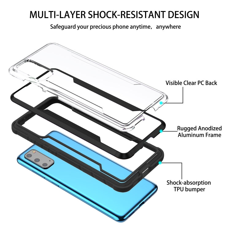 iPAKY Thunder Series Aluminum Frame + TPU Bumper + Clear PC Shockproof Case