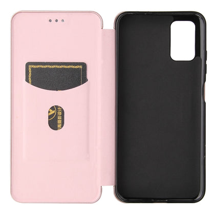 Carbon Fiber Texture Magnetic Horizontal Flip TPU + PC + PU Leather Case with Card Slot