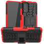 Tire Texture Shockproof TPU+PC Protective Case with Holder, For Xiaomi Poco M3 /Redmi Note 9 4G