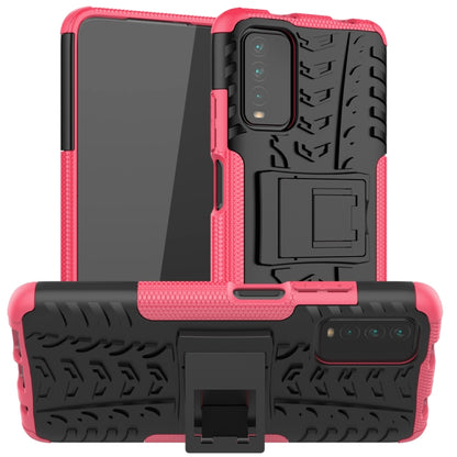 Tire Texture Shockproof TPU+PC Protective Case with Holder, For Samsung Galaxy S21+ 5G, For Xiaomi Poco M3 /Redmi Note 9 4G