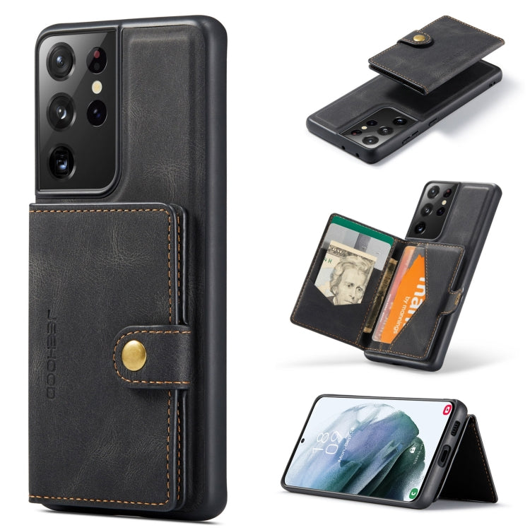 JEEHOOD Retro Magnetic Detachable Protective Case with Wallet & Card Slot & Holder