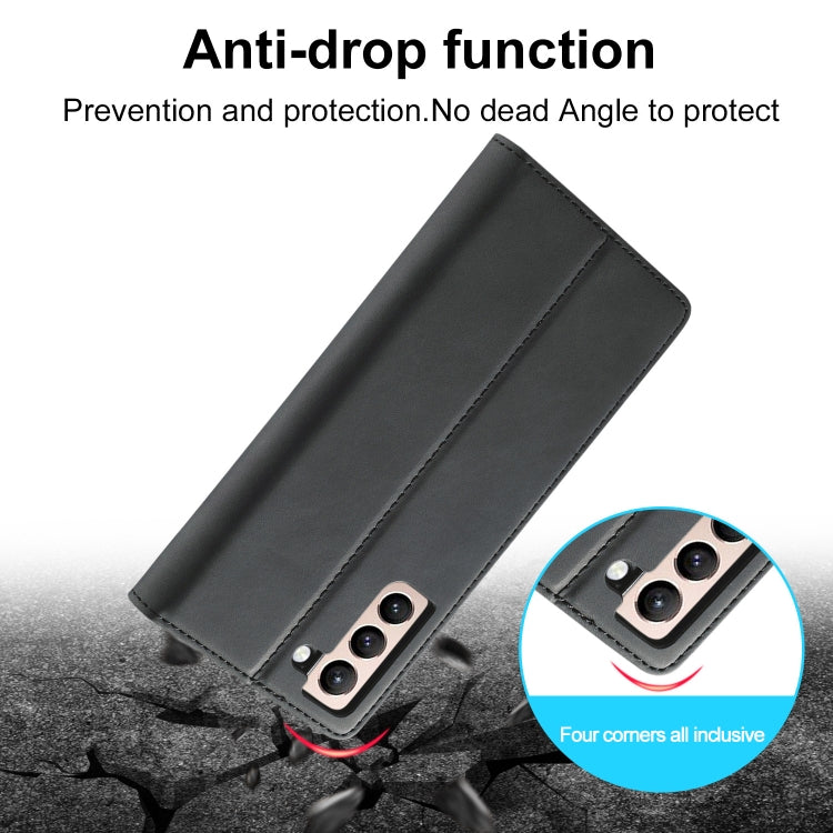 LC.IMEEKE Strong Magnetism Ultra-thin Horizontal Flip Matte TPU + PU Leather Case with Holder & Card Slots & Wallet, For Samsung Galaxy S21 5G, For Samsung Galaxy S21+ 5G, For Samsung Galaxy S21 Ultra 5G