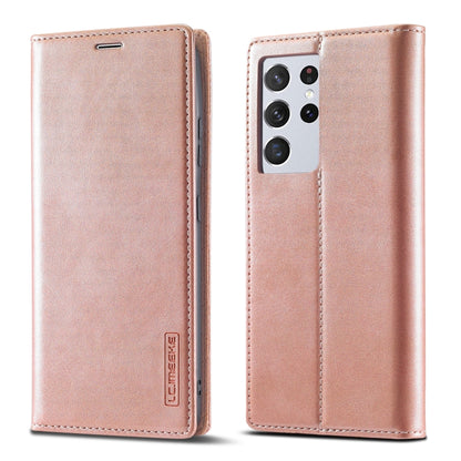 LC.IMEEKE Strong Magnetism Ultra-thin Horizontal Flip Matte TPU + PU Leather Case with Holder & Card Slots & Wallet, For Samsung Galaxy S21 5G, For Samsung Galaxy S21+ 5G, For Samsung Galaxy S21 Ultra 5G