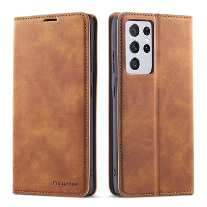 Forwenw Dream Series Oil Edge Strong Magnetism Horizontal Flip Leather Case with Holder & Card Slots & Wallet & Photo Frame