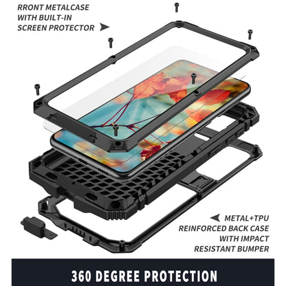 R-JUST Shockproof Waterproof Dust-proof Metal + Silicone Protective Case with Holder