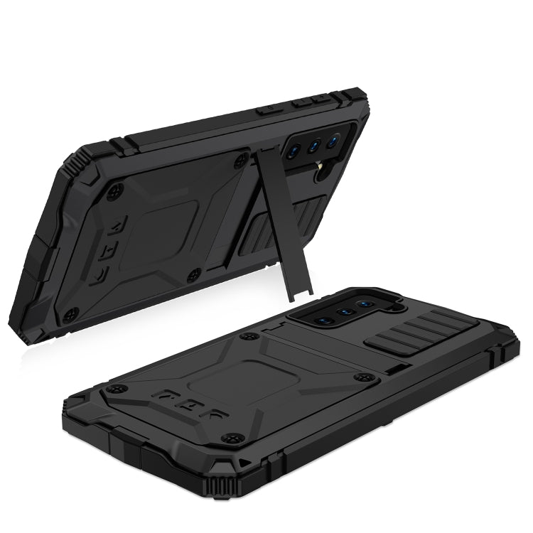 R-JUST Shockproof Waterproof Dust-proof Metal + Silicone Protective Case with Holder