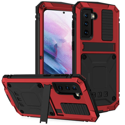 R-JUST Shockproof Waterproof Dust-proof Metal + Silicone Protective Case with Holder