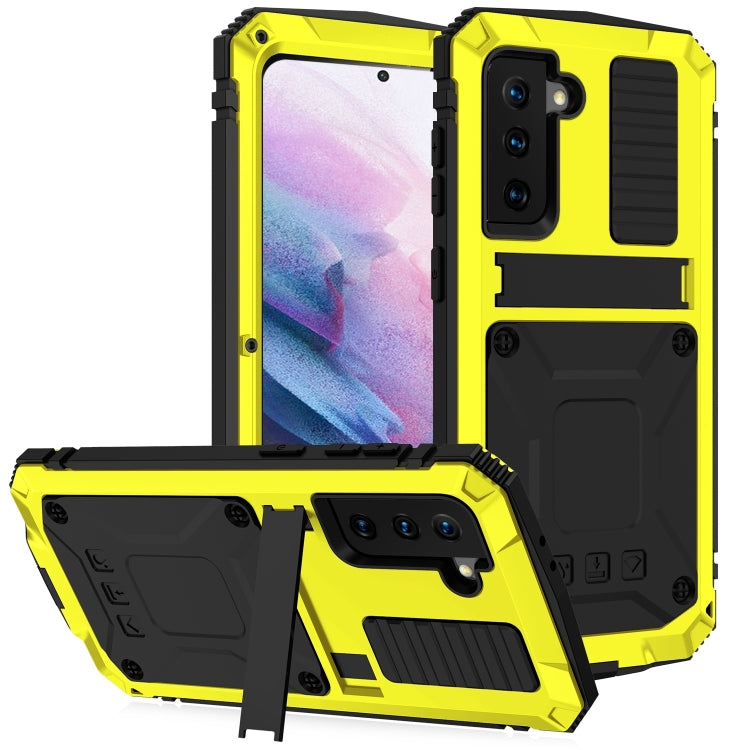 R-JUST Shockproof Waterproof Dust-proof Metal + Silicone Protective Case with Holder