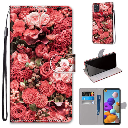 Coloured Drawing Cross Texture Horizontal Flip PU Leather Case with Holder & Card Slots & Wallet & Lanyard, Series 1