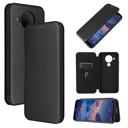 Carbon Fiber Texture Magnetic Horizontal Flip TPU + PC + PU Leather Case with Card Slot