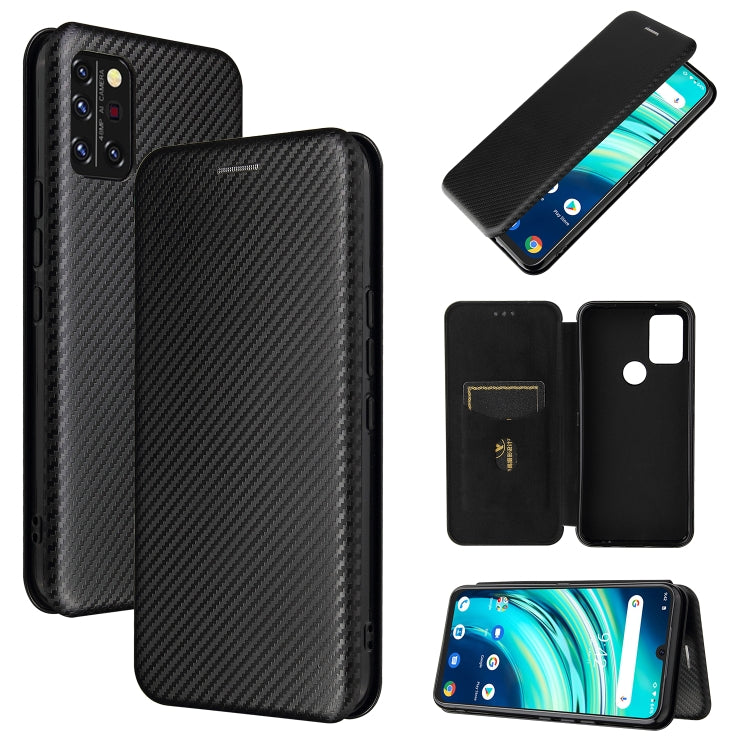 Carbon Fiber Texture Magnetic Horizontal Flip TPU + PC + PU Leather Case with Card Slot