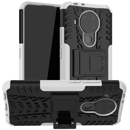 Tire Texture Shockproof TPU+PC Protective Case with Holder