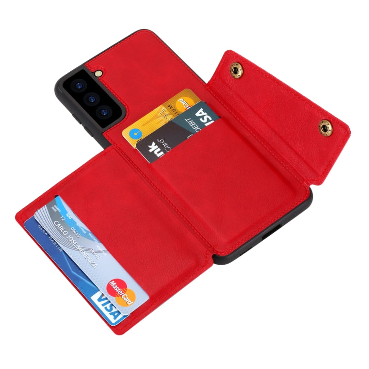 Double Buckle PU + TPU Shockproof Magnetic Protective Case with Card Slot & Holder, For Samsung Galaxy S21 5G, For Samsung Galaxy S21+ 5G, For Samsung Galaxy S21 Ultra 5G