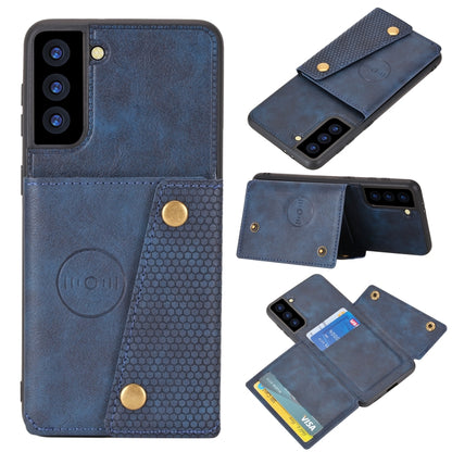 Double Buckle PU + TPU Shockproof Magnetic Protective Case with Card Slot & Holder, For Samsung Galaxy S21 5G, For Samsung Galaxy S21+ 5G, For Samsung Galaxy S21 Ultra 5G