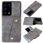 Double Buckle PU + TPU Shockproof Magnetic Protective Case with Card Slot & Holder, For Samsung Galaxy S21 5G, For Samsung Galaxy S21+ 5G, For Samsung Galaxy S21 Ultra 5G