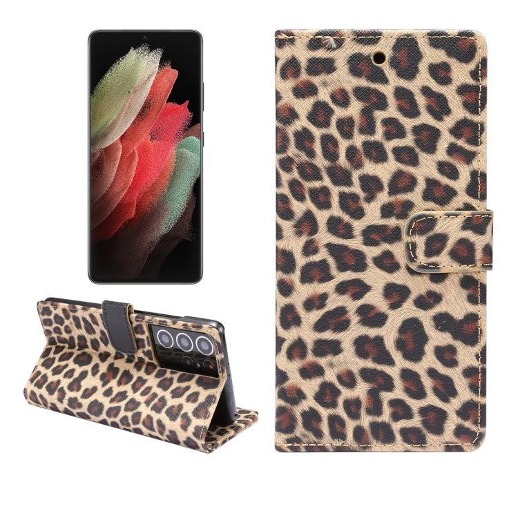 Leopard Pattern Horizontal Flip Leather Case with Holder & Card Slots