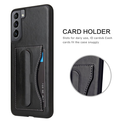 Fierre Shann Full Coverage Protective Leather Case with Holder & Card Slot