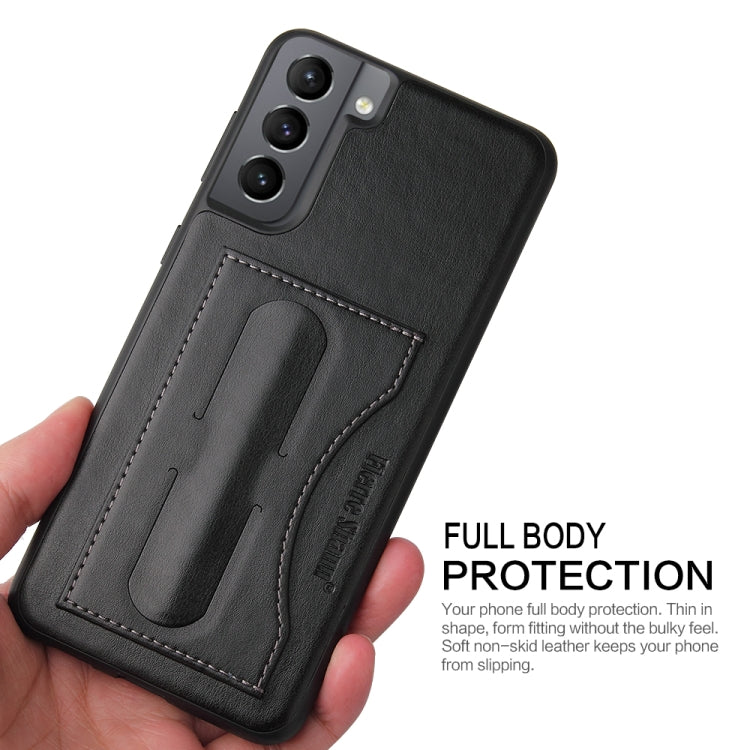 Fierre Shann Full Coverage Protective Leather Case with Holder & Card Slot